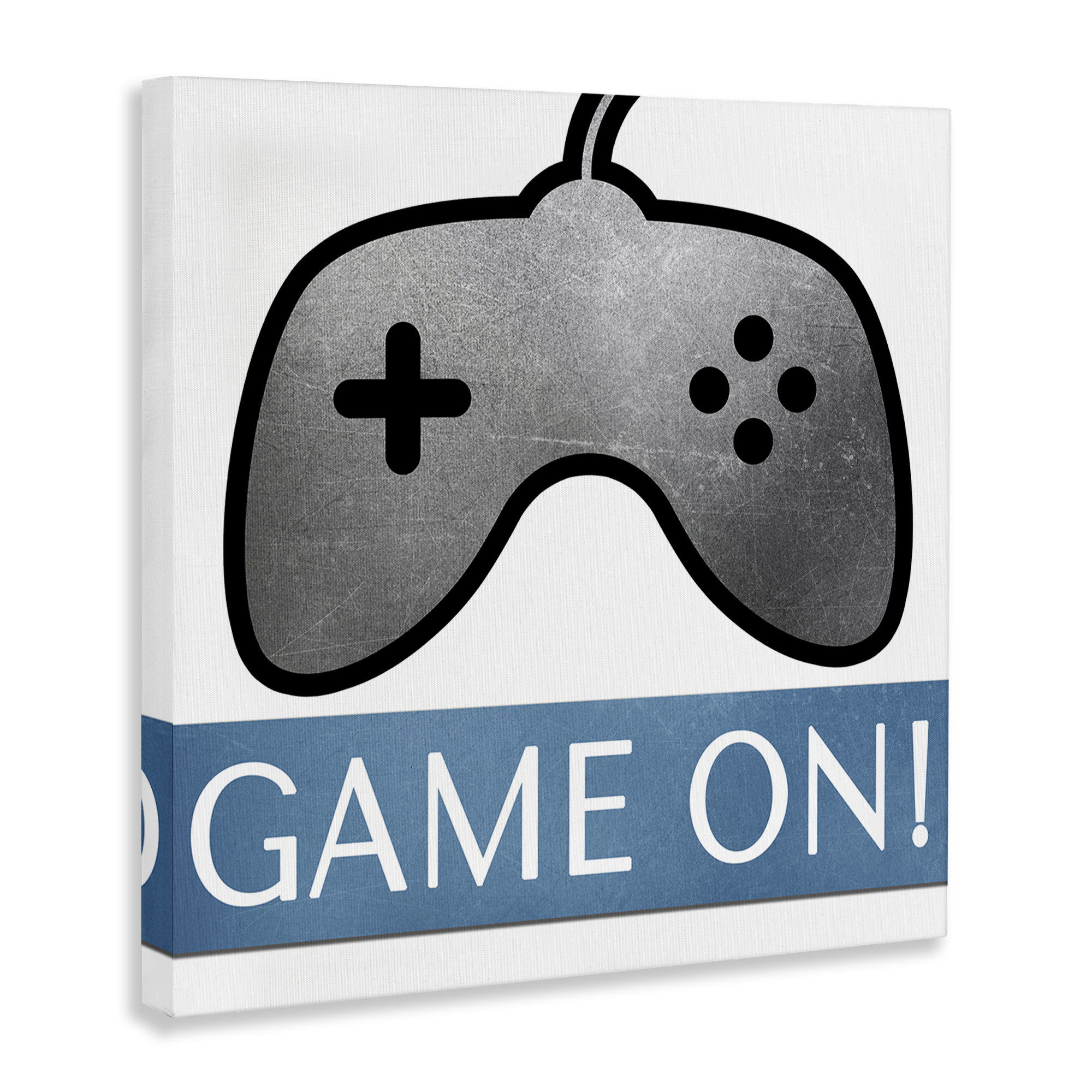 Stupell Industries Game On Controller Entertainment Painting Wrapped Canvas Art Print Wall Art, 30 x 30