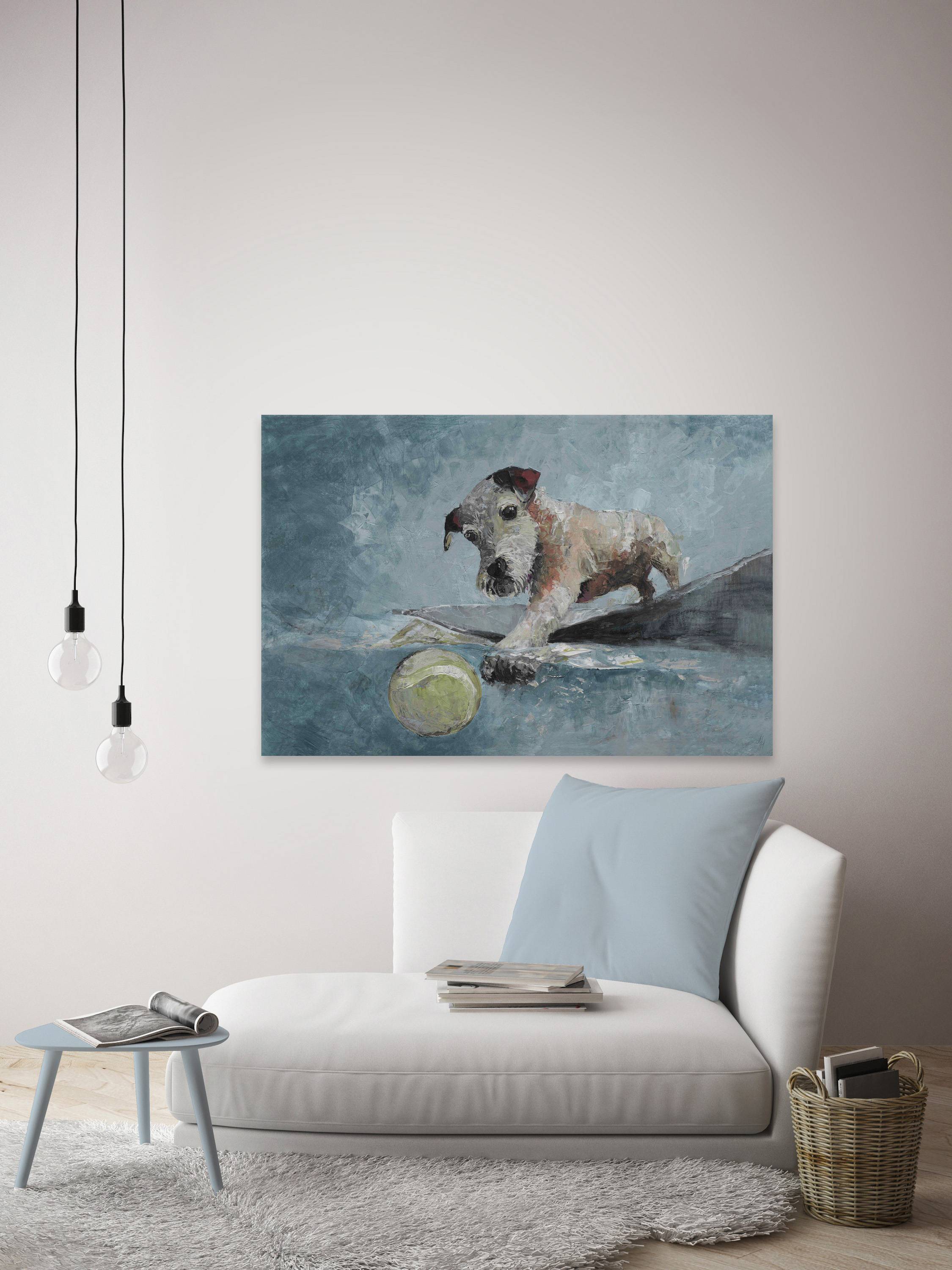 Marmont Hill Fetch That Ball Canvas Wall Art