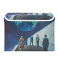thumbnail image 7 of Yayeee Collapsible Cube Storage Bin with Lid Fabric Closet Decorative Basket with Handles, Blue Planet, 7 of 7