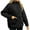 Black, variant on Winter Women Long Sleeve Zipper Quilted Coat Casual Loose Lightweight Hooded Puffer Jacket with Pocket