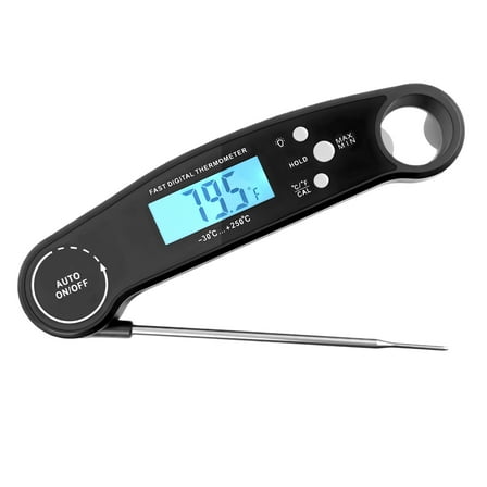 DAYBETTER Digital Food Thermometer, with Bottle Opener, Instant Read Meat Thermometer with Long Probe, for Cooking Bread Baking Liquids Candy Kitchen BBQ