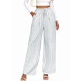 thumbnail image 2 of Women'S Pants Elastic Waist Light Weight Palazzo Pants for Women Casual Lounge Wide Leg Pants Woman, 2 of 9