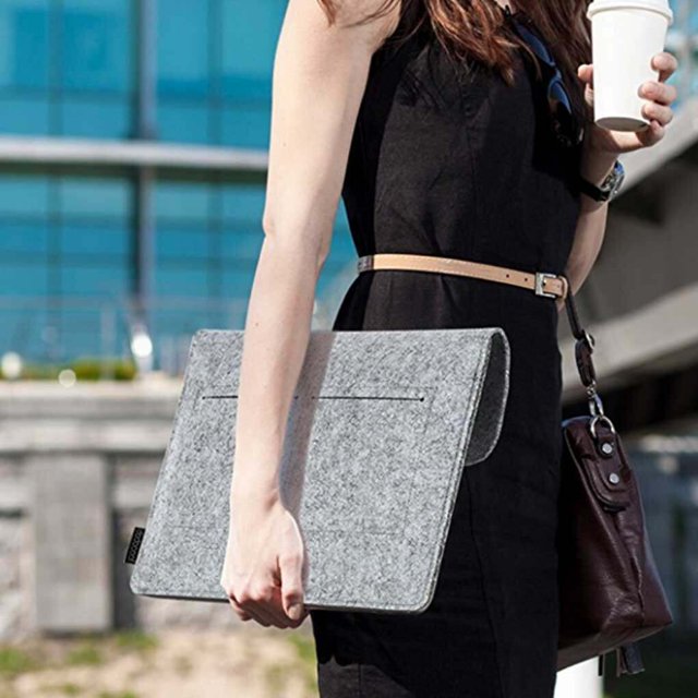 Housse de Tablette Pochette Protectrice Fournitures Accessoires Étuis Housses Portables Légères Multifonctionnelles Gris Foncé 17.1 Pouces