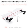 thumbnail image 2 of Universal Adjustable Clip On Windshield Extension Wind Deflector Clear, 2 of 5