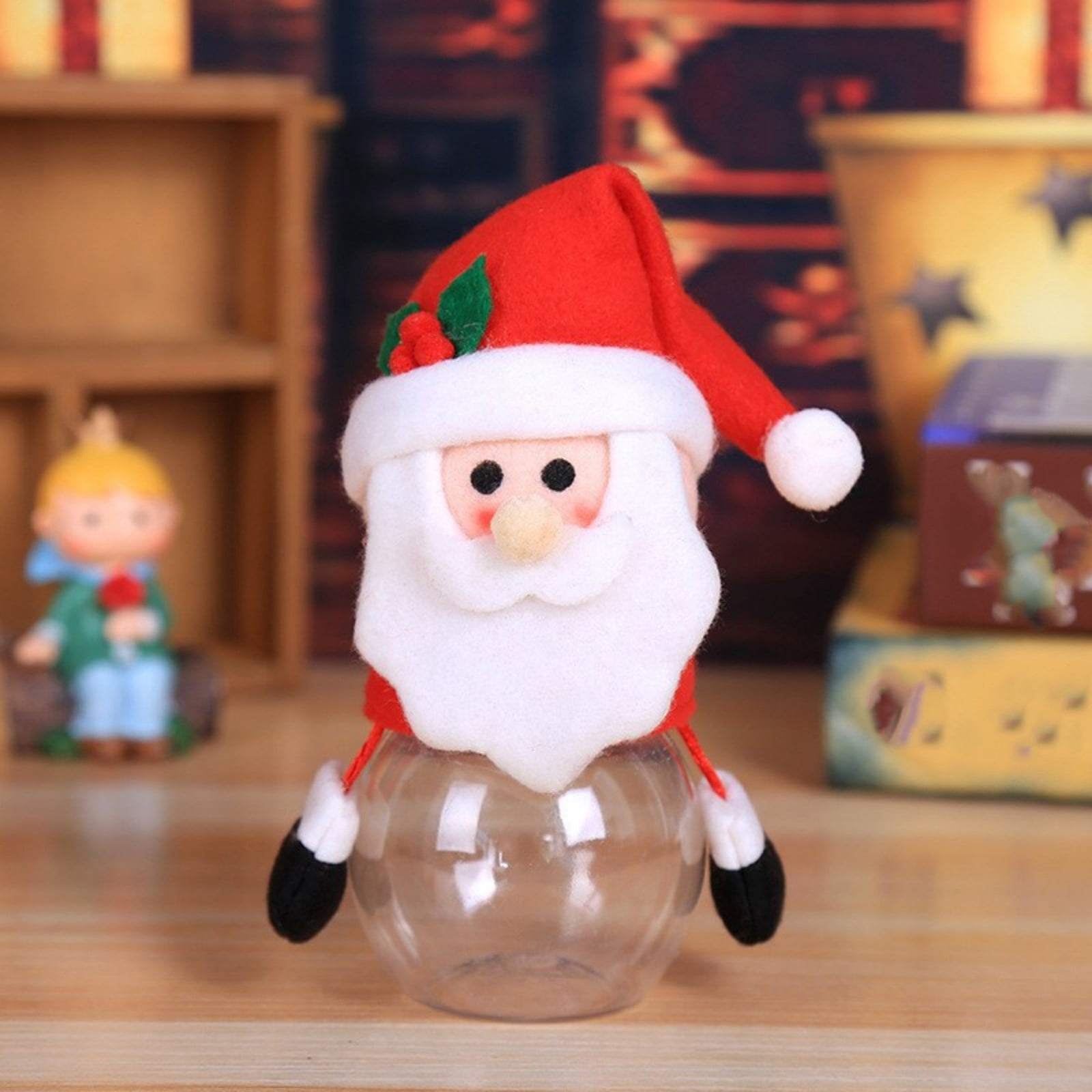 Bocal à Bonbons Bonhomme De Neige Noël - Verre Avec Couvercle, Décoration Centre De Table, Stockage Alimentaire, 2 Tailles