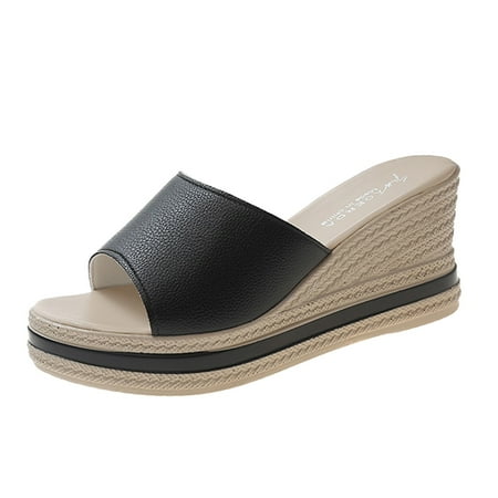 

HSMQHJWE Womens Wide Sandals Sandals For Women Size 11 Wide Fashion Summer Women Sandals Platform Wedge Heel Fish Mouth Open Toe Casual Style Size 7 Sandals Women