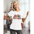 thumbnail image 3 of Christmas Shirts for Women Merry Christmas Trees Printed T-Shirt Cute Xmas Holiday Tee Tops, 3 of 7