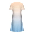thumbnail image 5 of Puntoco Vestido De Verano Para Mujer, Informal, Estampado, De Playa, Manga Corta, Cuello Redondo, Suelto, Camiseta Sin Mangas, Vestido De Manga Corta Con Cuello Redondo, Color Beige L, 5 of 5