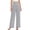 Gray, variant on Ladies Pants Palazzo Cotton Linen Work Pants Trousers Straight Leg Beige Full High Waisted Loose Athletic Pants for Women,L