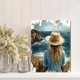 thumbnail image 2 of Qisvanset 12x16 Inch 2D Flat Framed Canvas Art, Psalm Coastal Sea Landscape Bible Verse Home Wall Art Poster Decor, 2 of 5
