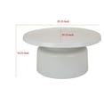 thumbnail image 5 of Ricca Plant Stand Table, White Metal, Round 29 Inch Top, Pedestal Base, 5 of 5