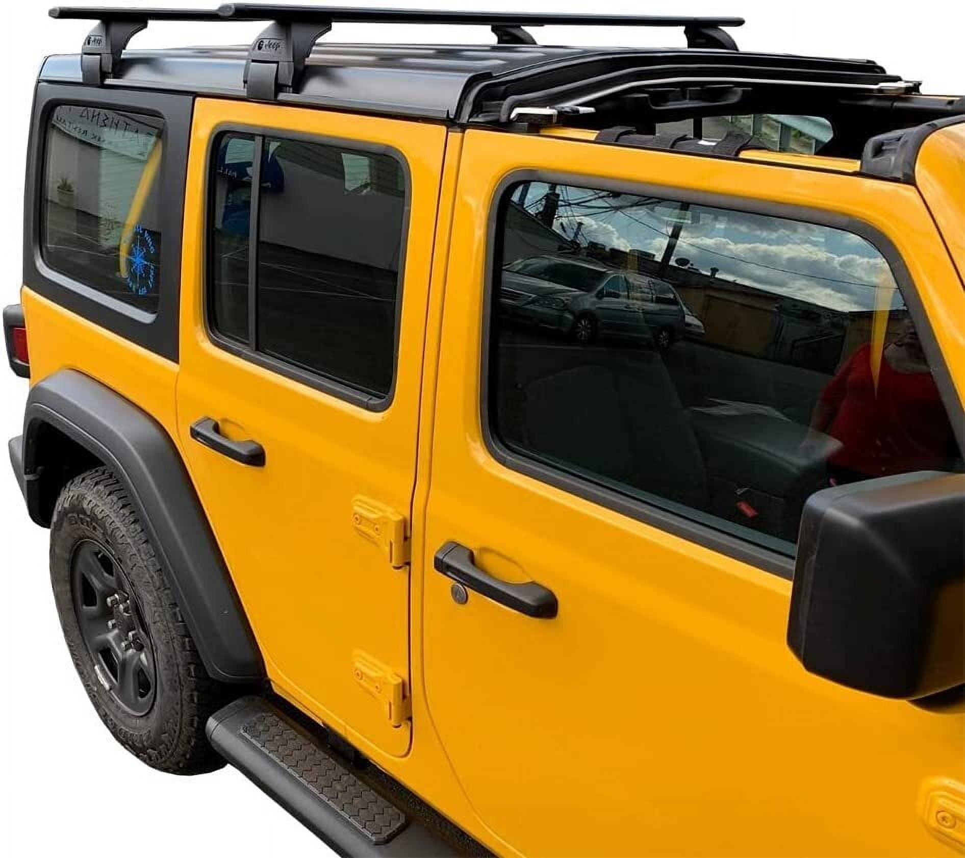 200 lbs Roof Rack Cross Bars fit for 2007-2024 Jeep Wrangler JK JL Gladiator JT