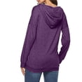 thumbnail image 4 of Moda mujer sólido manga larga cómodo transpirable o-cuello camisa Tops Fridja ghj987+5191, 4 of 7