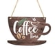 thumbnail image 1 of Señal de la puerta de la barra de café colgante 2d estilo vintage plano creativo rústico con placa de copa de decoración de cuerda para regalos, 1 of 9