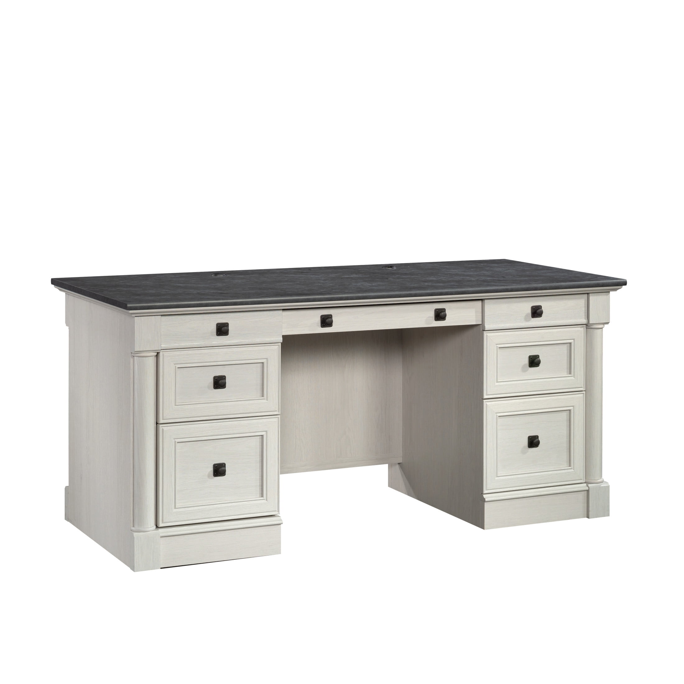 Sauder Palladia Executive Desk, Glacier Oak Finish