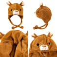 thumbnail image 2 of TOPTIE 3 Packs Halloween Animal Cosplay Hat Furry Cap, Alpaca Squirrel Sheep Party Cosplay-Squirrel X3, 2 of 7