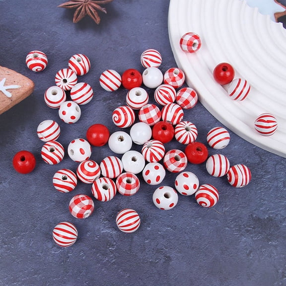 Milisten Red Round Wooden Beads 140Pcs For Home Decoration And Diy Projects