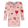 thumbnail image 5 of Tumotour Pullover Sweatshirts For Women 2025 Trendy Crew Neck 3/4 Sleeve Valentine'S Day Printed Tops Casual Cute Tunic Tops Tees Blouses Loose Pullover Tops, 5 of 5