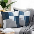 thumbnail image 2 of Blue Grey Outdoor Pillow Covers Pack of 2 Abstract Graffiti Modern Mottled Art Waterproof Throw Pillow Covers Decorative Cushion Cases for Patio Garden Tent Balcony Couch 16x16 inch, 2 of 8