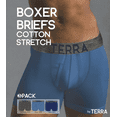 thumbnail image 7 of Men's Boxer Briefs Assorted Mens Underwear with Cotton Classic Stretch , 3-Pack by Terra, 7 of 7
