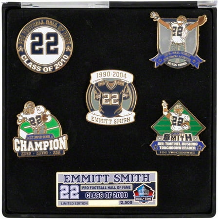 NFL - Emmitt Smith Dallas Cowboys Hall of Fame 5 Pin Set - Limited Edition of 500