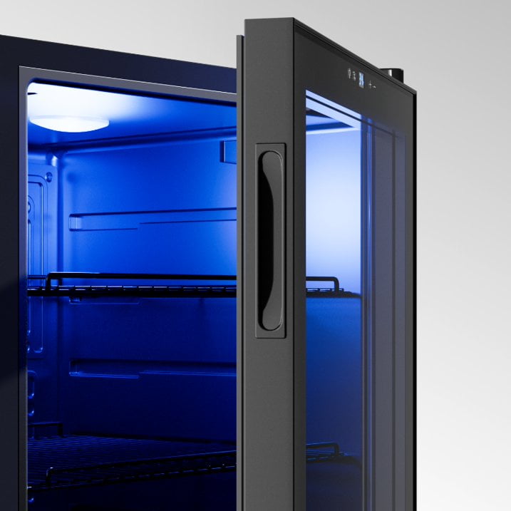 Yeego 116 Cans Beverage Refrigerator, Freestanding Beverage Cooler with Glass Door for Home/Office/Bar, Black