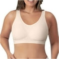 thumbnail image 5 of ATENAR Bras for Women,Wireless Bras for Women,Womens Bras,Comfort Fit,Soft,Solid,Polyester,Beige,L, 5 of 5