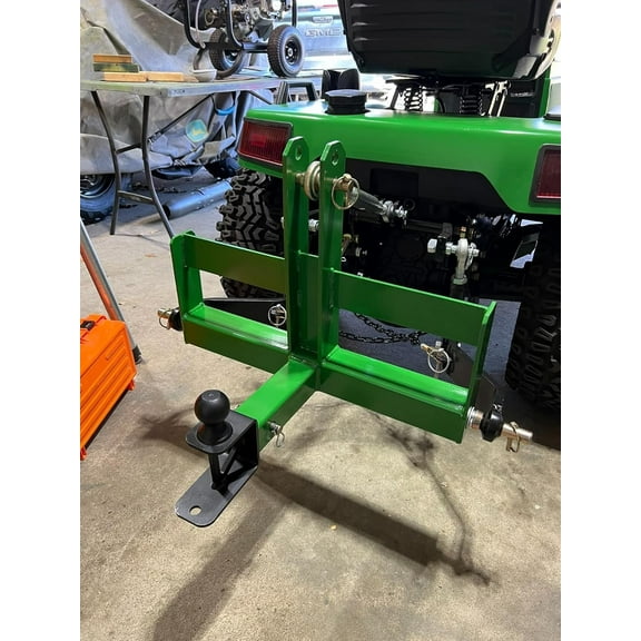Historyli 3 Point Trailer Hitch, with 2Inch Receiver, for Category 1, Green