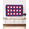 thumbnail image 5 of 4th of July Outdoor TV Cover 30 to 32 Inch Weatherproof, Independence Day Red Blue White Plaid Checkered 600D Oxford TV Covers with Waterproof Zipper, Outside Flat TV Screen Protector 30"Wx19"Hx4.5"D, 5 of 7