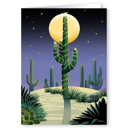 Scenic Desert Saguaro - Holiday Christmas Card - 18 Cards and 19