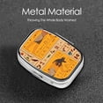 thumbnail image 5 of Egyptian Ancient Hieroglyphs Square Pill Box 2 Compartment Pill Case Medicine Organizer Decorative Gift for Purse Pocket, 5 of 5