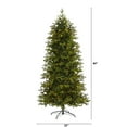 thumbnail image 3 of Nearly Natural Clear Prelit LED Green Decorated Fir Christmas Tree, 7', 3 of 7