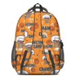 thumbnail image 3 of Basketball and Hoop Orange Pattern Backpack for School, Cute School Bag with Adjustable Shoulder Straps and Padded Back, 16.9"x12.6"x5.9", 3 of 5