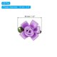 thumbnail image 2 of Uxcell Mini Satin Ribbon Roses Small Rosettes Fabric Flowers with Green Leaves Purple 20 Pcs, 2 of 6