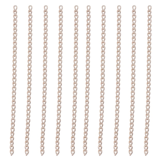 Cadena De Artesanía De Metal, Estilo Elegante 32.8 Pies Manualidades De Bricolaje Longitud Cortable Material De Cobre Cadenas De Bordillo De Cobre Para Tablero De Publicidad Para ANGGREK Oro