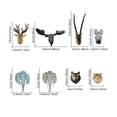 thumbnail image 6 of OIUR PVC Animal Head Figurine Refrigerator Decoration Mini Antelope Elk Mammoth Zebra Deer Wolf Tiger Head Statue Wall Sculpture Ornament, 6 of 7