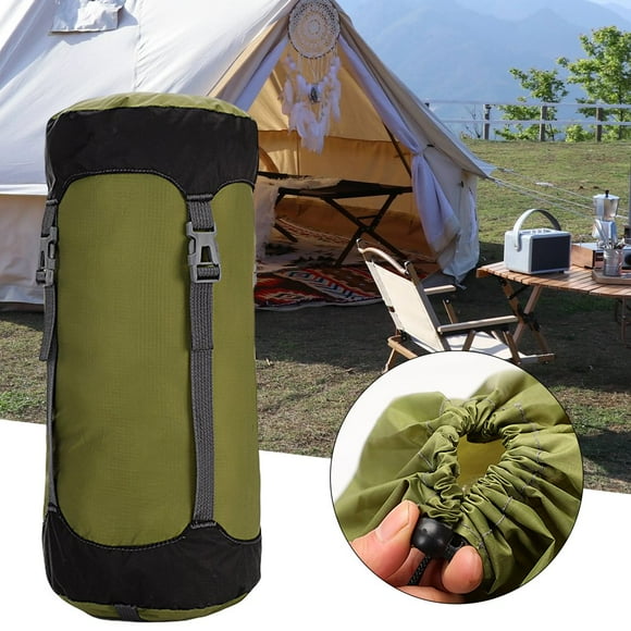 MesaSe 8/15/25/35L Sleeping Bag Compression Sack Large Capacity Drawstring Ultralight Waterproof Adjustable Buckle More Storage Nylon Down Jacket Duvet Storage Stuff Bag for Outdoor Orang