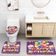 thumbnail image 1 of Juego de alfombras de baño 3 piezas ABPHQTO Cumpleaños Púrpura Cupcakes, 1 of 2