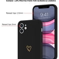 thumbnail image 4 of iPhone 11 Case, iPhone 11 Liquid Silicone Phone Case with Extra Adjustable Wristband Kickstand Soft Silicone Love Heart Phone Case with Wrist Strap for iPhone 11, Black, 4 of 8