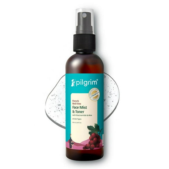 Pilgrim Red Vine Face Mist & Toner with Niacinamide (Vit. B3) & Aloe, 100ml