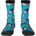 thumbnail image 2 of Colorful Unisex Novelty Pattern Crew Socks Calf Length Athletic Socks for Men Women, 2 of 8