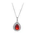 thumbnail image 3 of Collar con colgante de gota perfecl para mujer joyería novedosa compromiso Rojo, 3 of 8