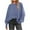 Blue, variant on Women's Batwing Sleeve Sweater Oversized Crewneck Side Slit Pullover (Pink, XL)