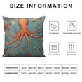 thumbnail image 5 of RUIYC Decorative Pillow Case Seahorse Jellyfish Octopus Squid Shark Throw Pillow Cover Home Decor Square Cushion Cover for Couch Bed Sofa, 5 of 5