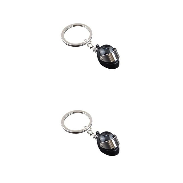 ZheElen Key Rings Compact Size Exquisite Purse Pendent Decor Rustproof Fashionable Design Plated Surface No Burrs -shaped Ring Black 2Set