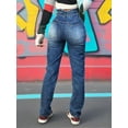 thumbnail image 4 of aPAY Jeans for Women Long Straight Denim Pants Y2k Vintage Street Style Tie Up Elastic Waist Regular Size, 4 of 4