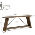 thumbnail image 3 of Tribesigns 70.9" Extra Long Sofa Table Behind Couch, Wood Console Table for Hallway, Natural Brown, 3 of 8