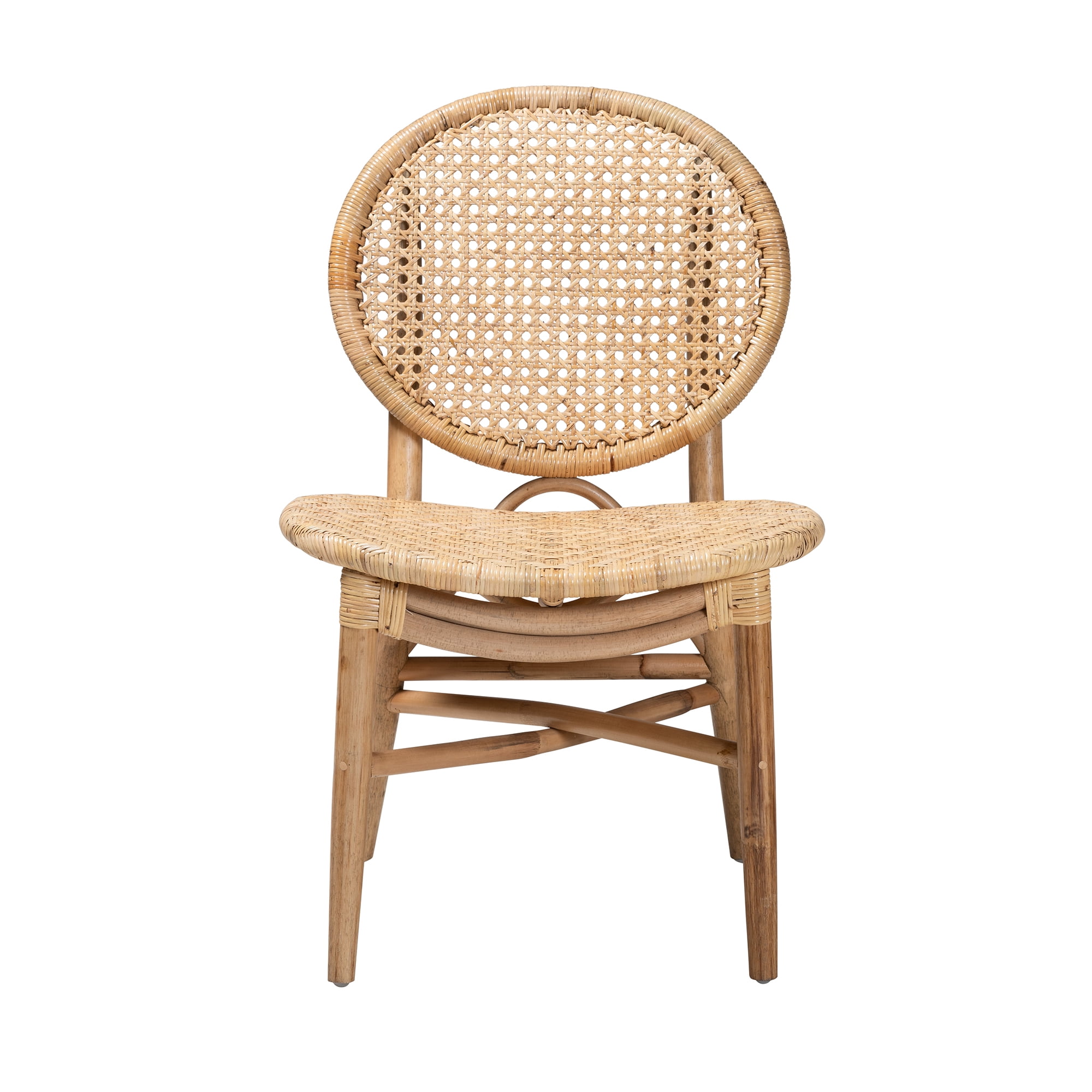 bali & pari Osaka Rattan BOHO Dining Chair, Natural Brown