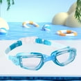 thumbnail image 1 of Gafas de natación para adultos y niños | Silicona impermeable con protección UV y antivaho | Lentes de recubrimiento de color | Correa ajustable | Incluye tapones para los oídos y estuche de, 1 of 6