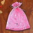 thumbnail image 3 of DEBGFS 50PCS Christmas Drawstring Gift Bags Transparent  Stocking Bags for Candy Cookie Chocolate  White,red, 3 of 8